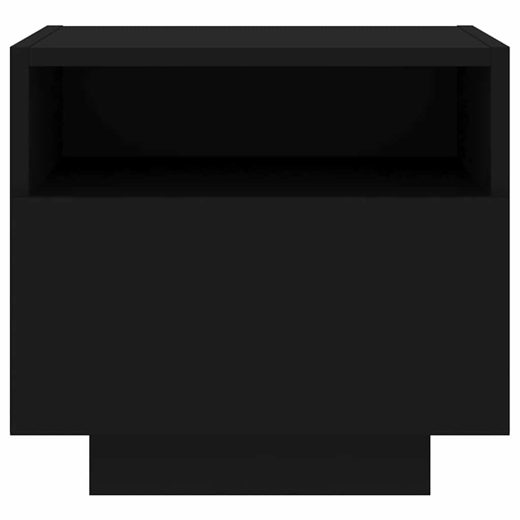 Nachttisch mit LED-Leuchten Schwarz 40x39x37 cm